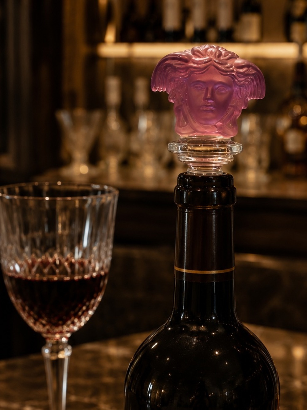 Rosenthal x VERSACE Medusa wine bottle stopper